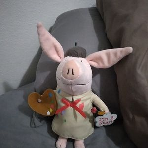Pink painter pig plushie/stuffed animal 2 for 15